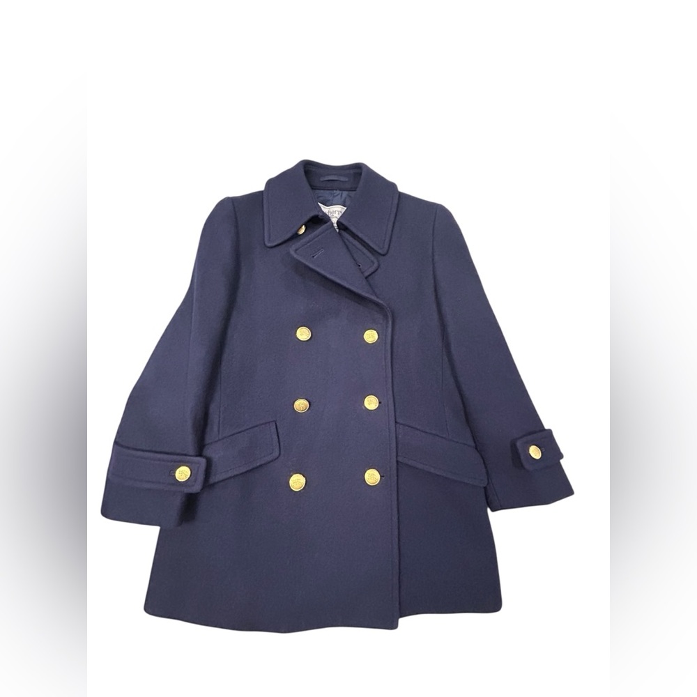 BURBERRYS Prorsum Vintage Women’s Wool Peacoat 80s 90s Gold Buttons Rare Medium - Picture 1 of 14